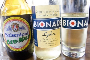 Beer isn't available yet, but Bionade and Malzbeer are.