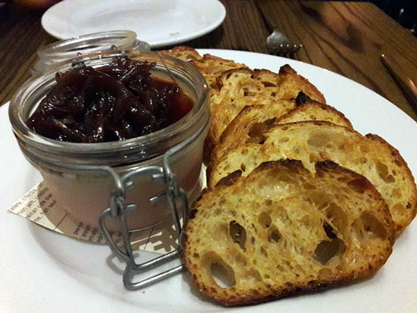 Chicken liver mousse. 