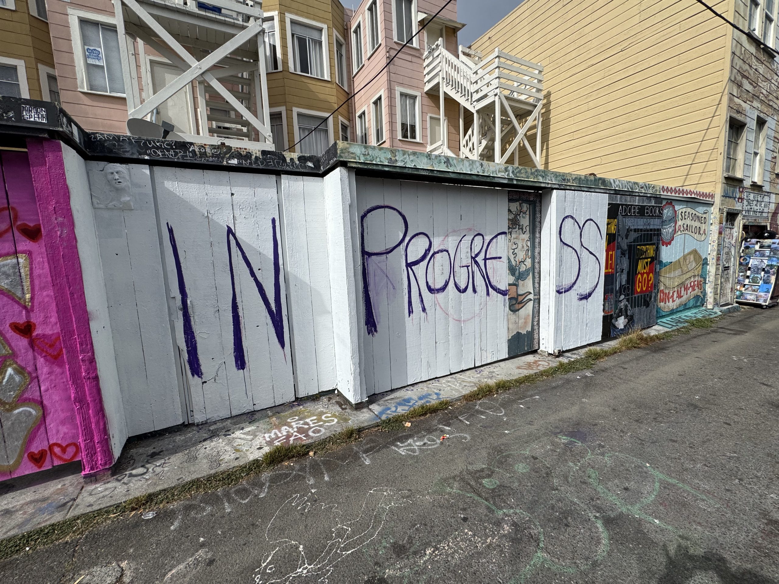Four murals in Clarion Alley were painted over last week
